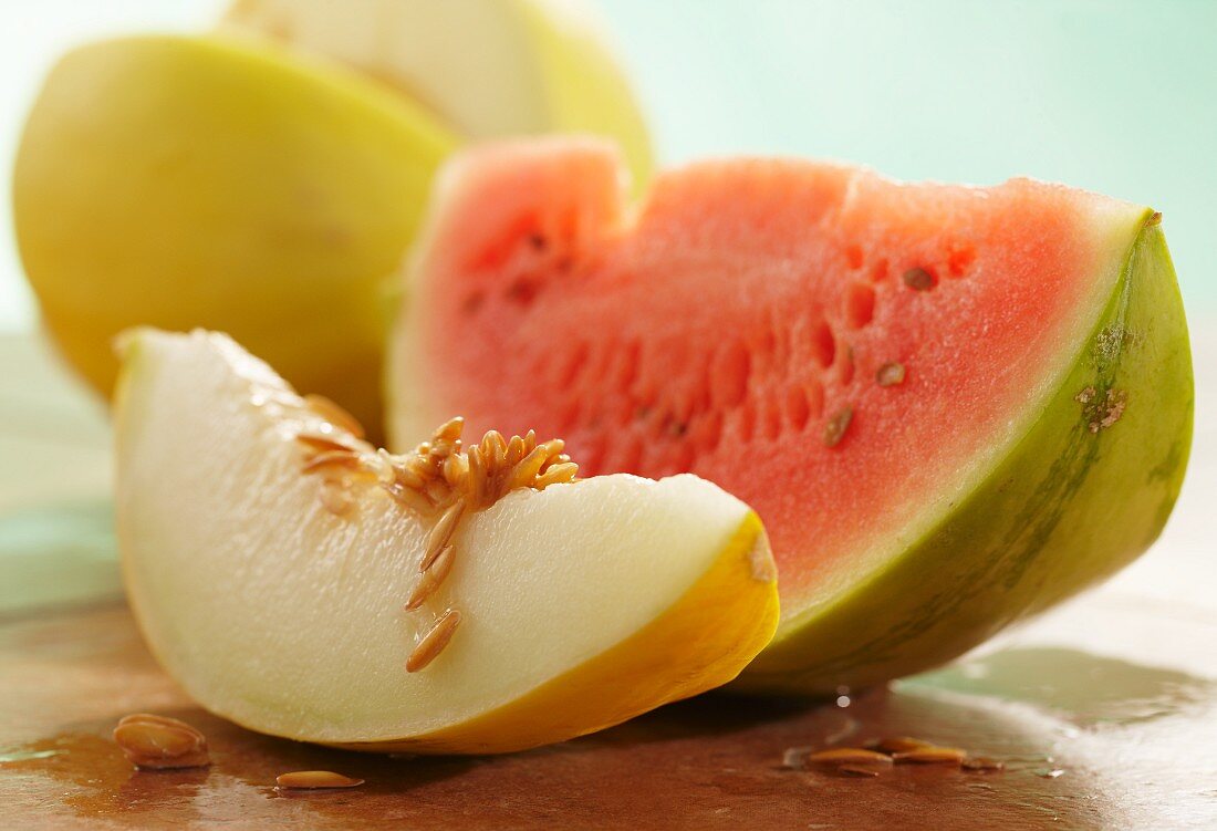 Various types of melons