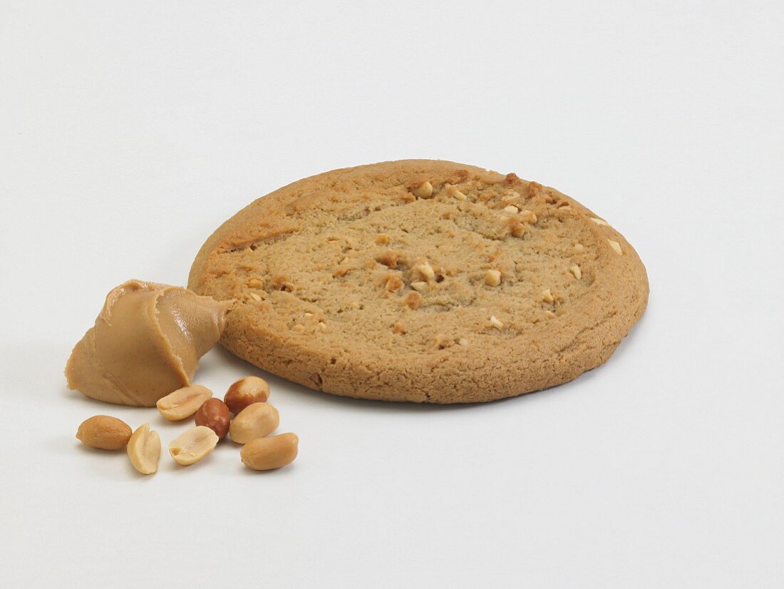 A Peanut Butter Cookie with Peanut Butter and Peanuts