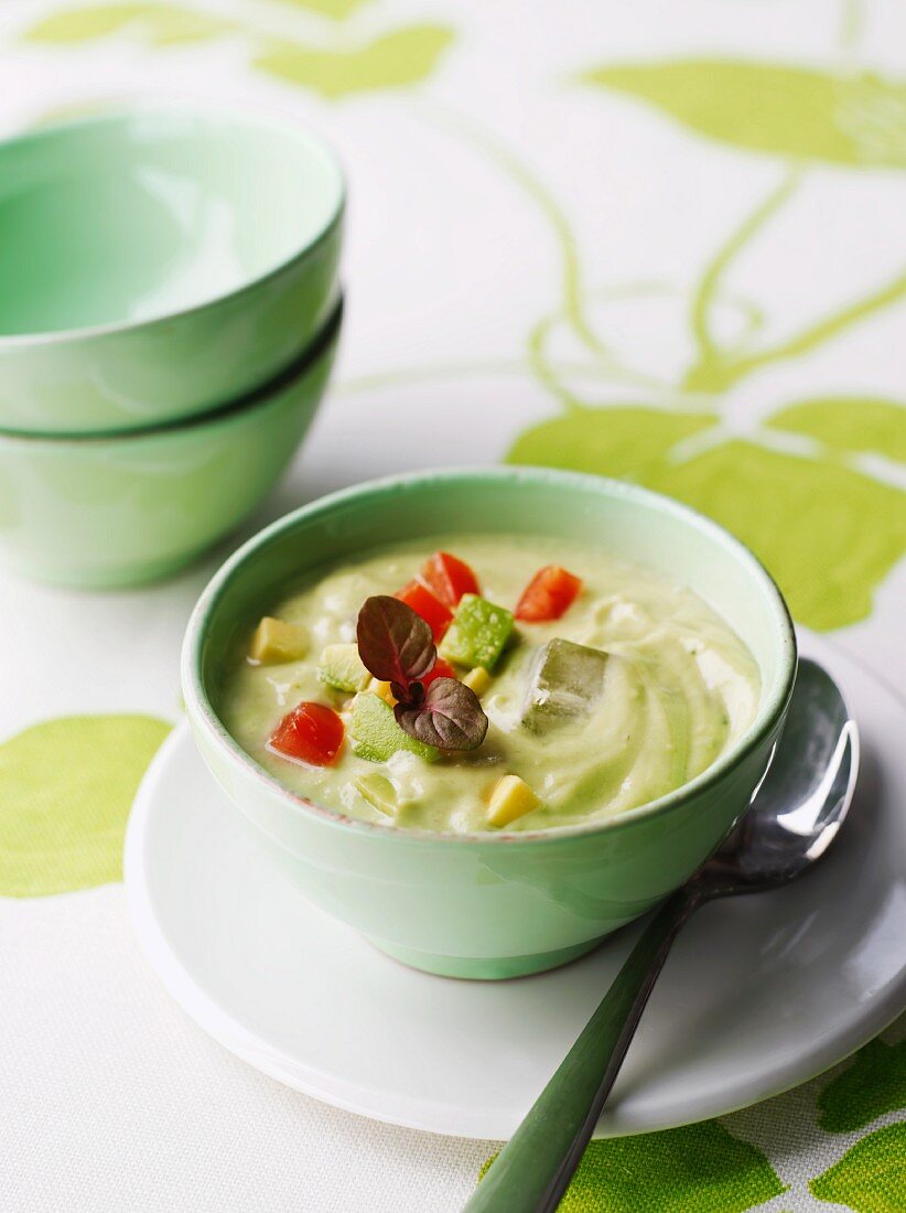 Cream of avocado soup