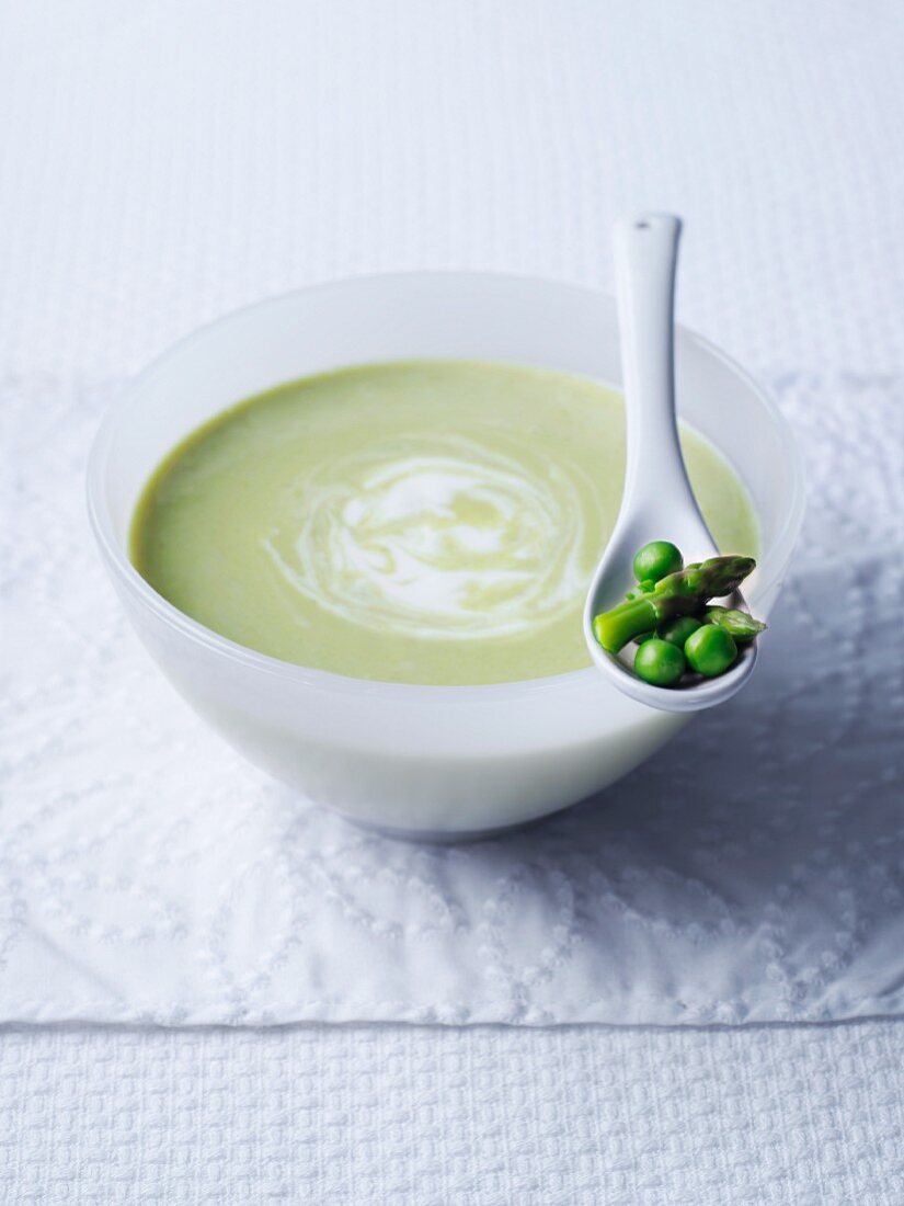 Cream of spring vegetable soup