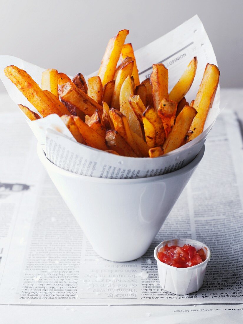 Chips with tomato salsa