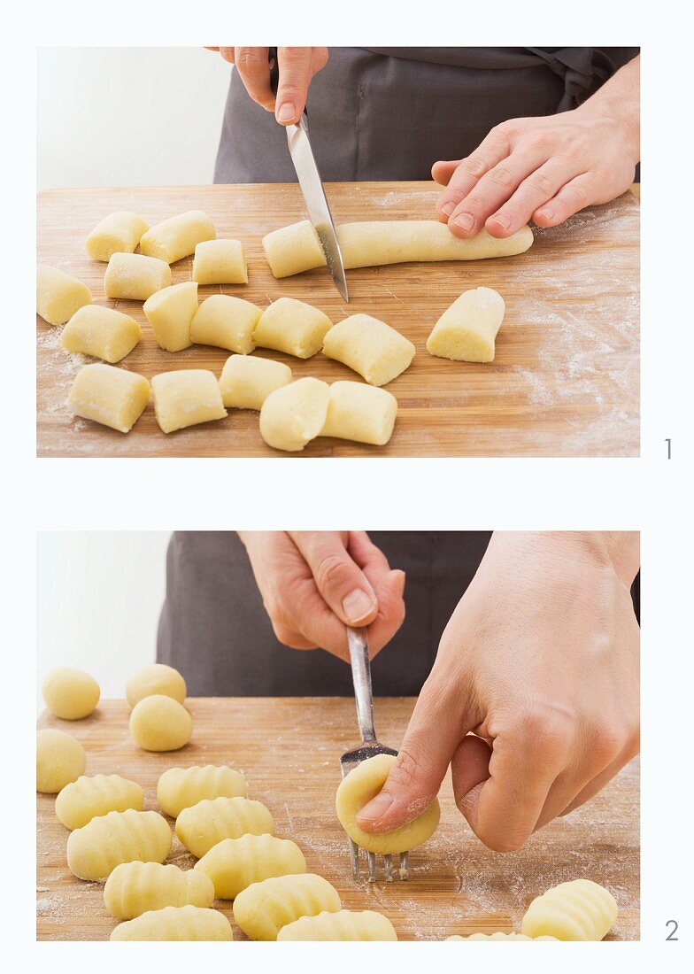 Gnocchi being made