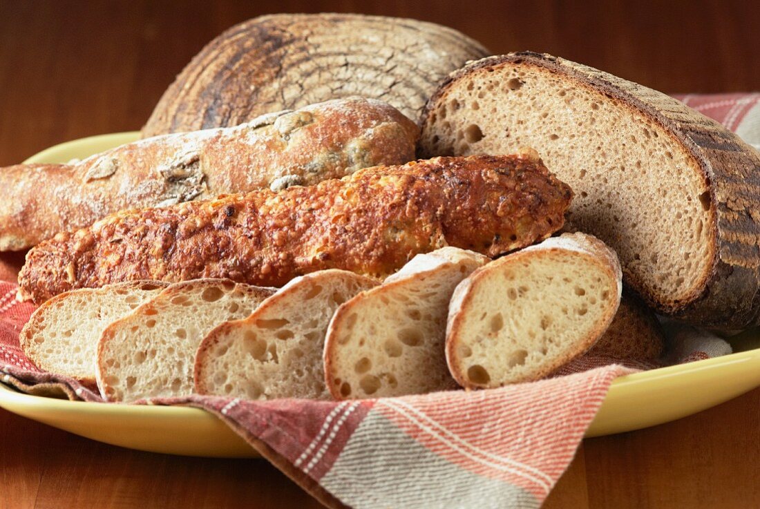 Various types of bread