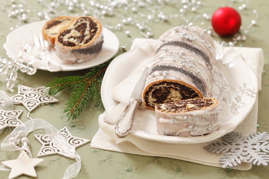 Poppy seed roulade for Christmas