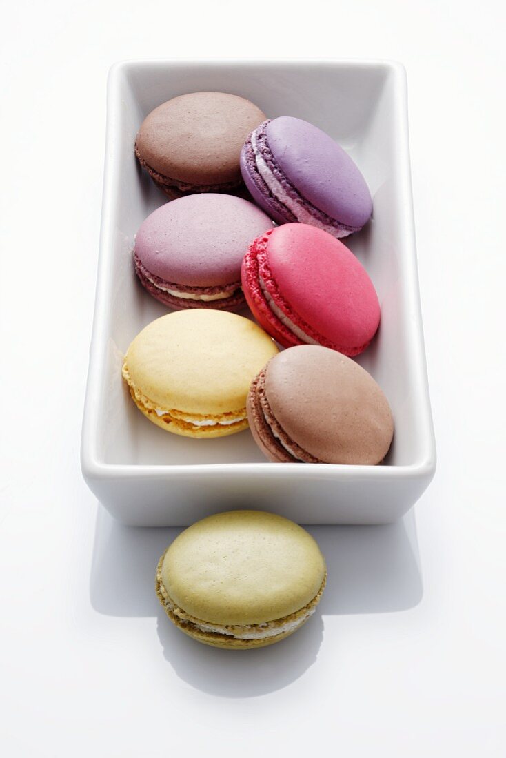 Macaroons in a rectangular dish