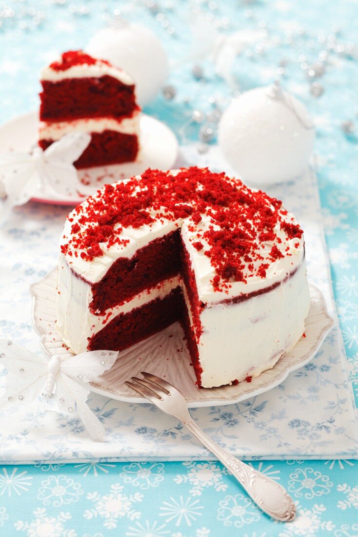 Red Velvet Cake zu Weihnachten