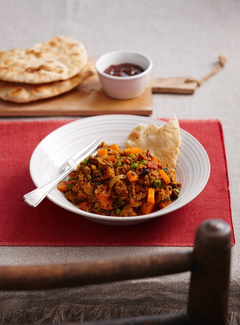 Lammhackfleisch mit Curry