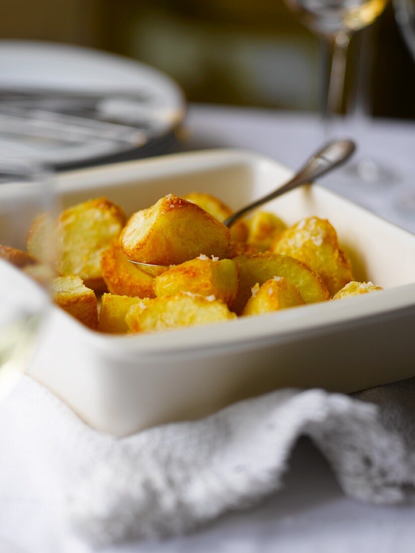 Roast potatoes with salt