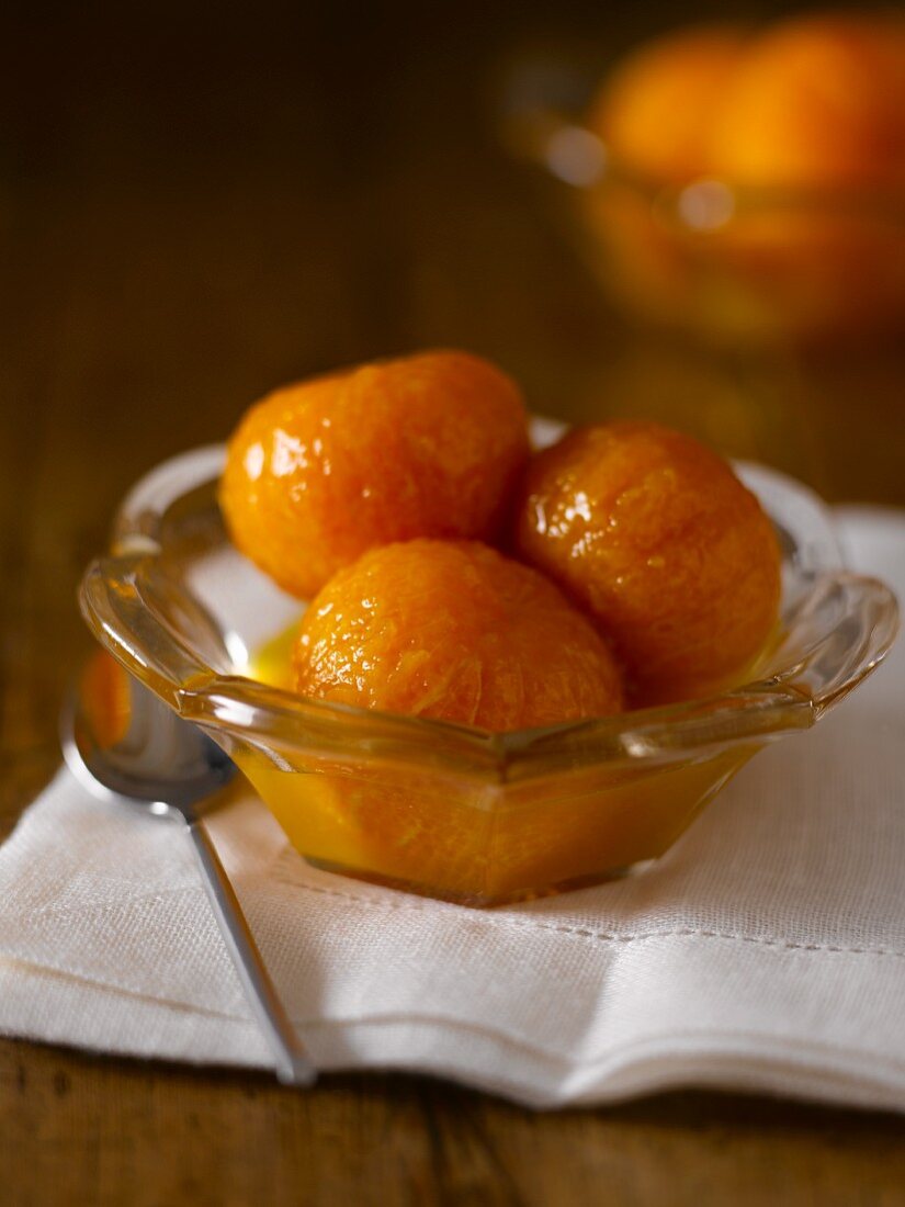 Poached mandarins
