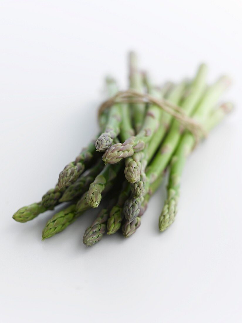 Tips of Bundled Asparagus