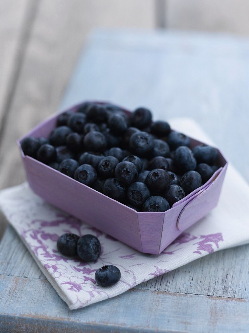 A bowl of blueberries