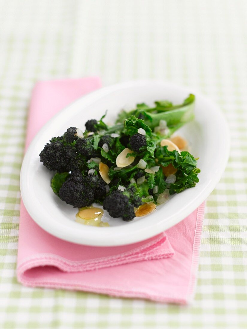 Broccoli with slivered almonds