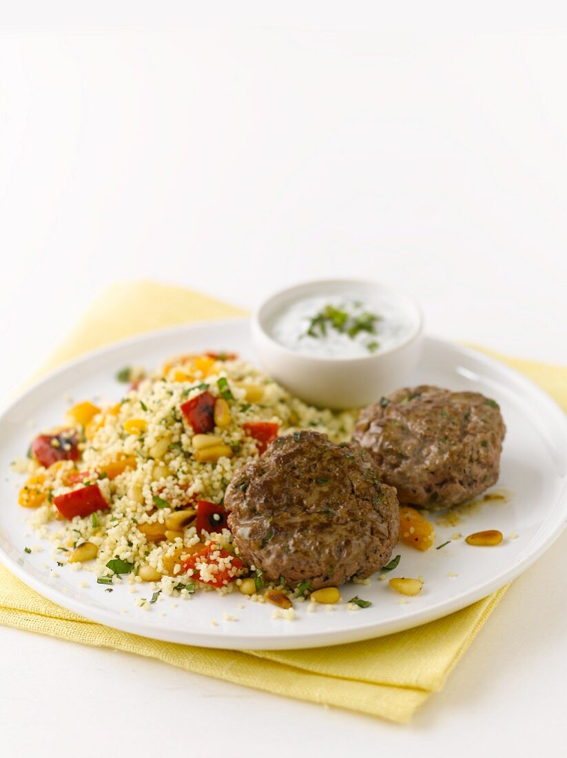 Burgers with couscous