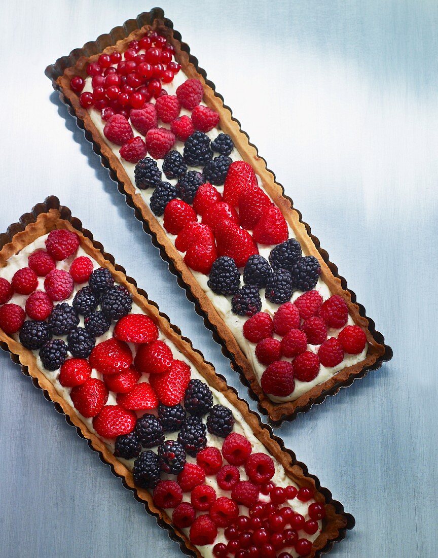 Tarts topped with fresh berries