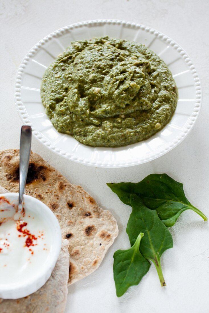 Palak paneer (Indian spinach and cheese dish)