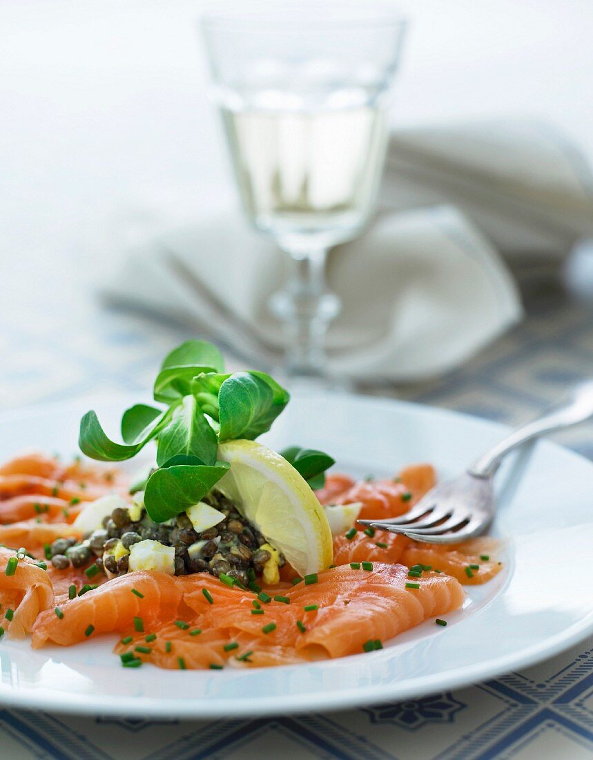 Salmon carpaccio