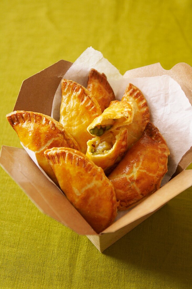 A box of samosas