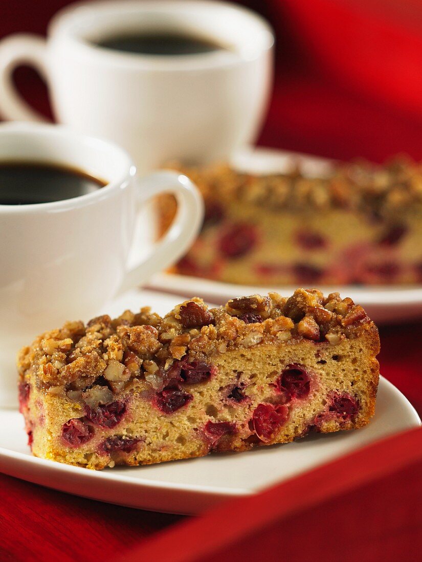 Cranberry-Streusel-Kuchen zum Kaffee