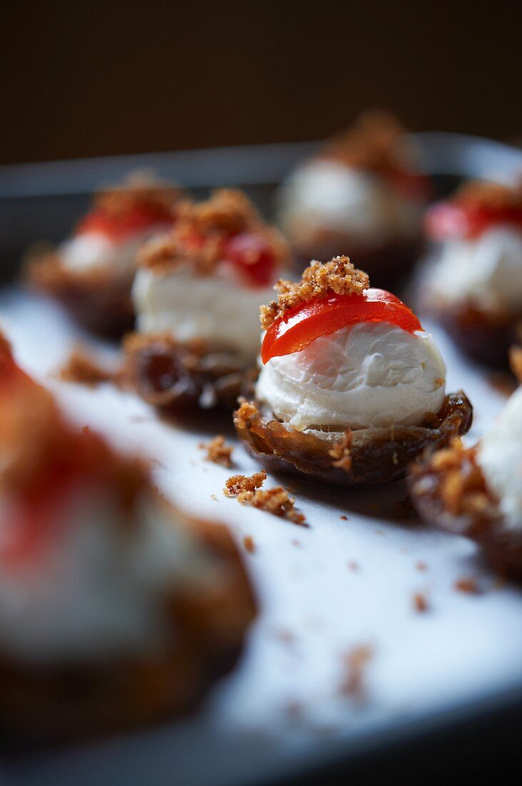 Goat Cheese and Date Appetizers