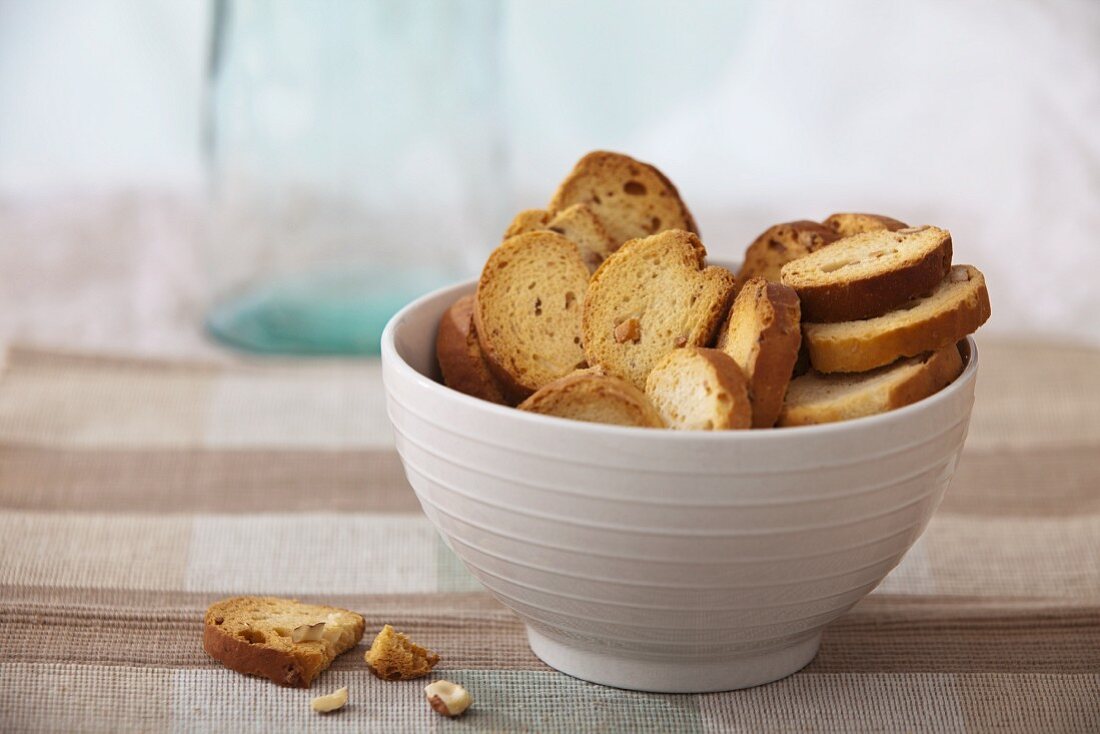 A bowl of biscuits