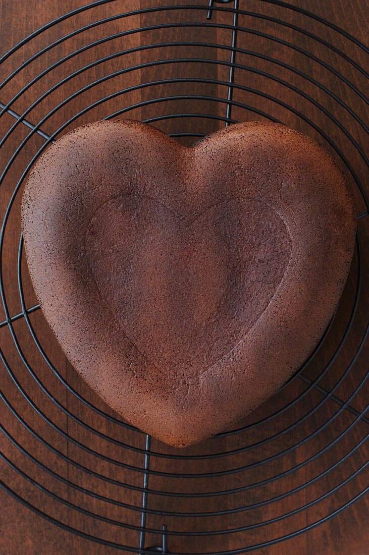 Schokoladenkuchen in Herzform