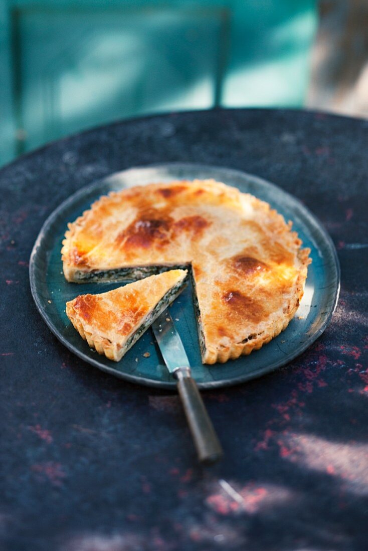 A covered chard cake