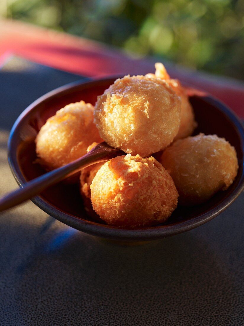 Deep-fried cheese balls