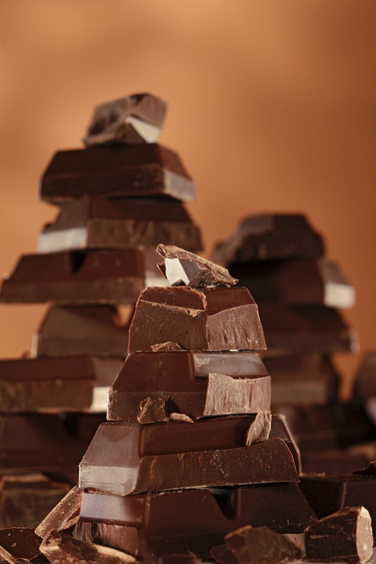 Stacks of chocolate