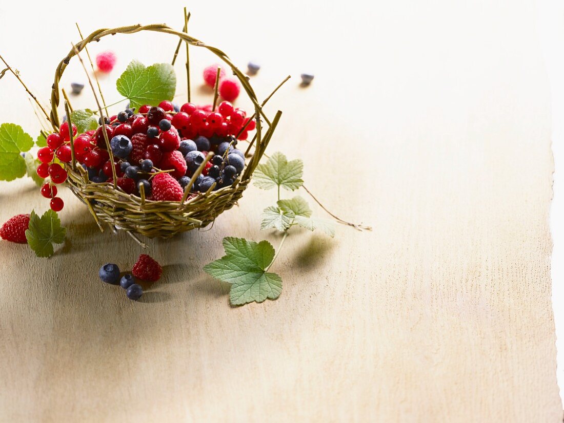 Fresh berries in a basket