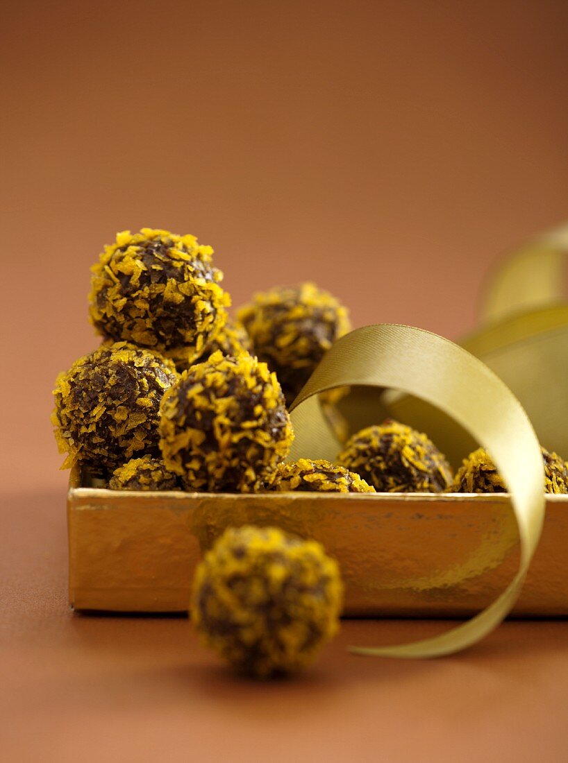 Dark chocolate truffles