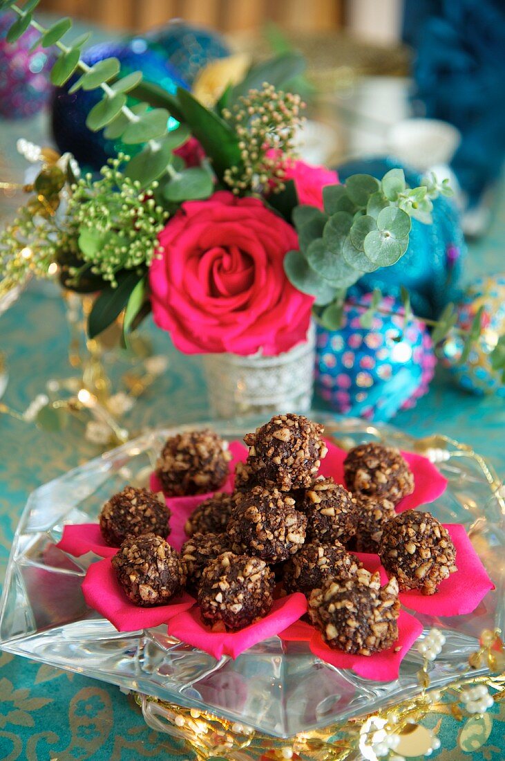 Festive chocolate truffles