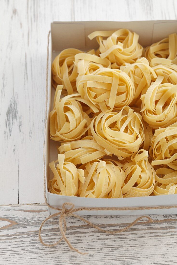 A box of tagliatelle