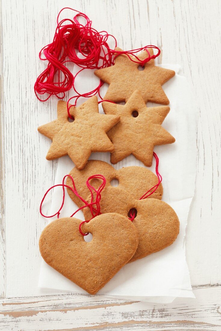 Ginger bread cookies for hanging up