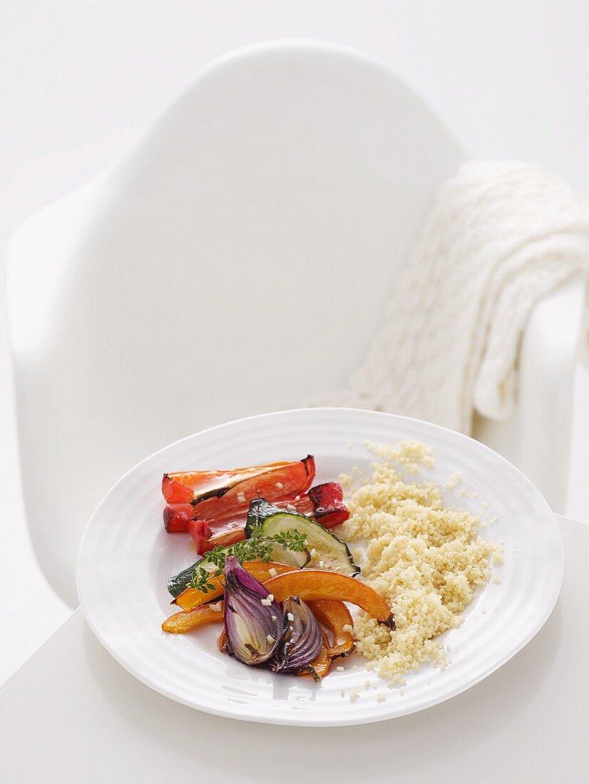 Grilled vegetables with couscous