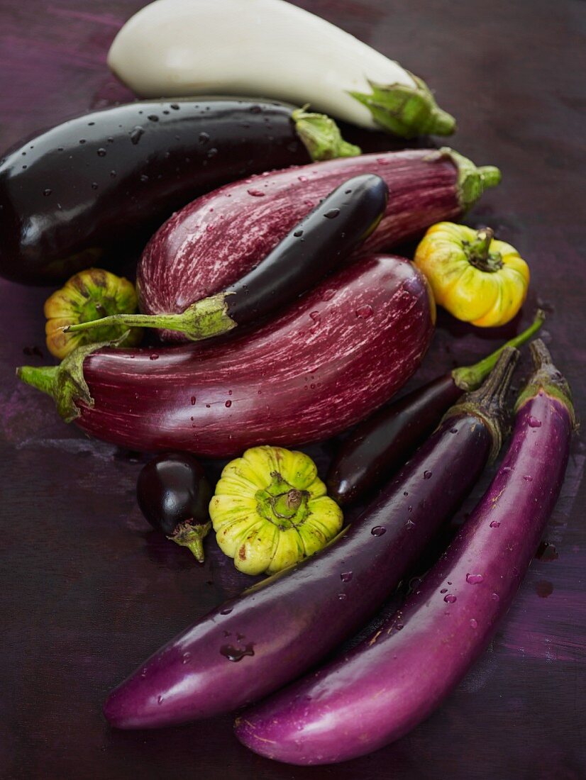 Assorted eggplants