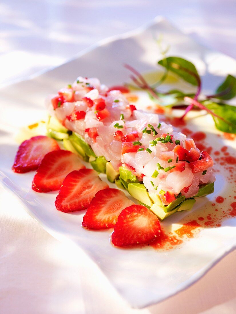 Seabream and avocado tartar