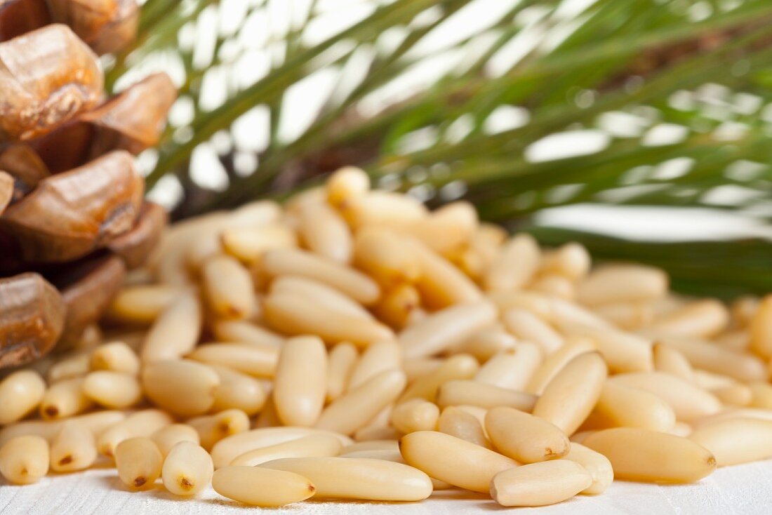 A pile of pine nuts