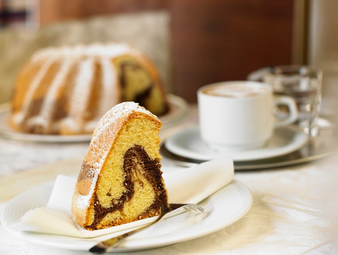 Bundt cake and coffee