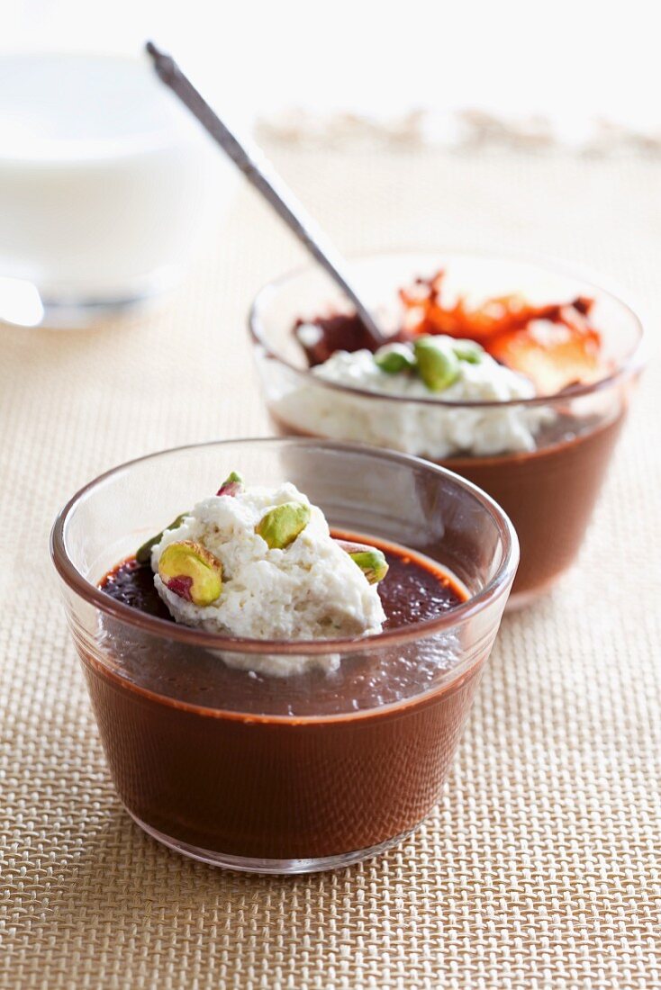 Baked chocolate pudding