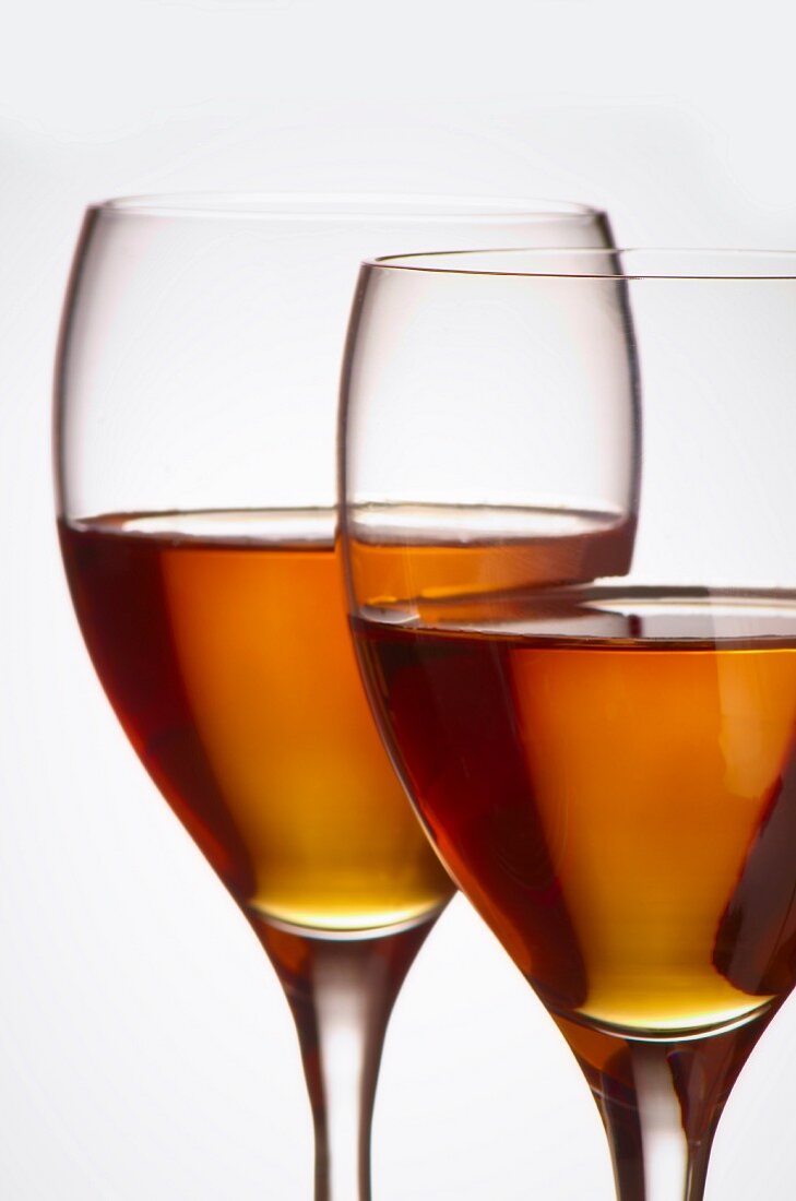 Two Glasses of Sauvignon Blanc Wine