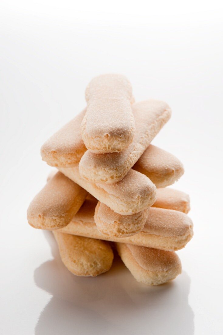 A stack of sponge fingers