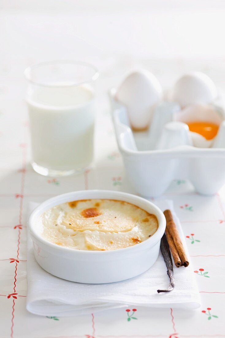 Gebackener Apfel-Vanille-Pudding