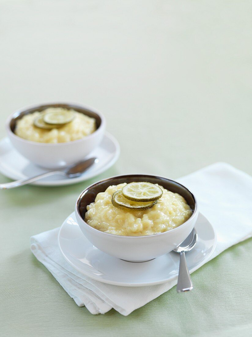 Rice pudding with limes