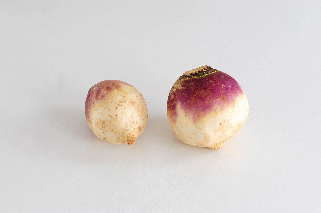 Two white turnips
