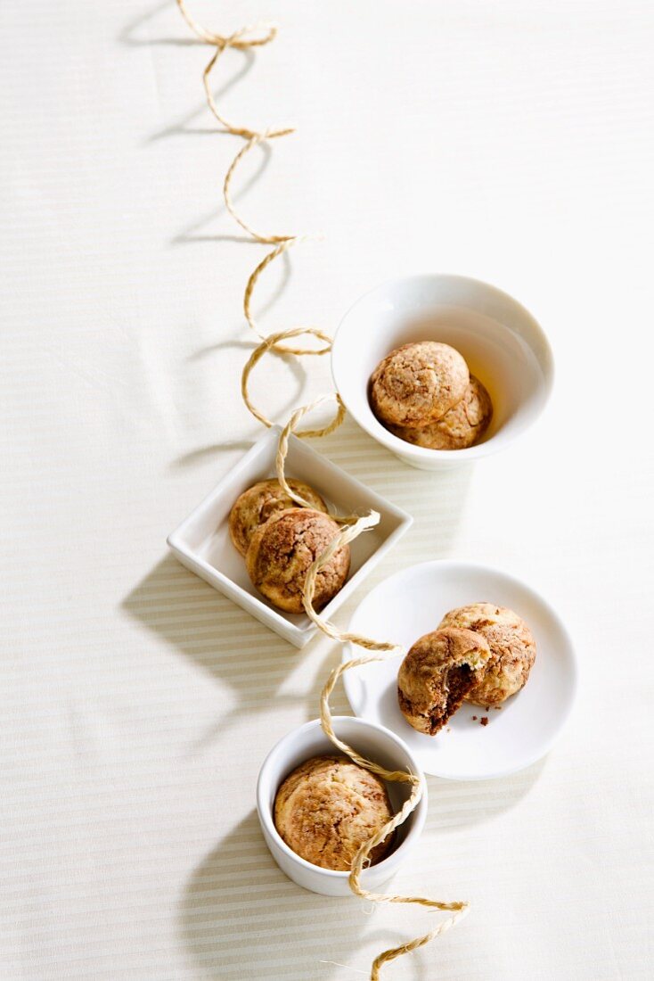 Coconut and chocolate biscuits