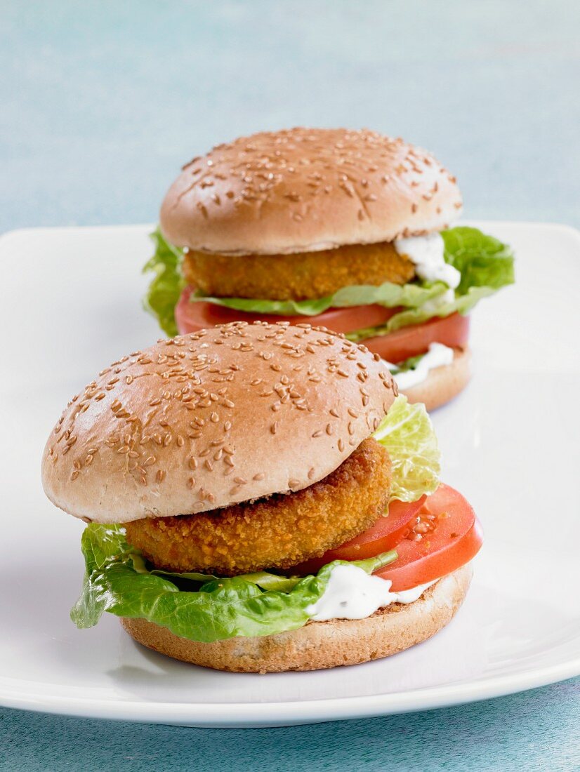 Two fish burgers