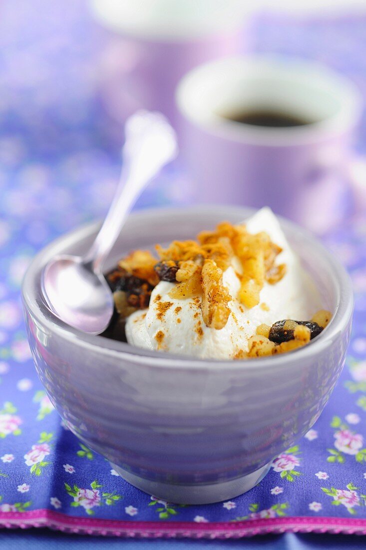 Bratapfel mit Eiscreme