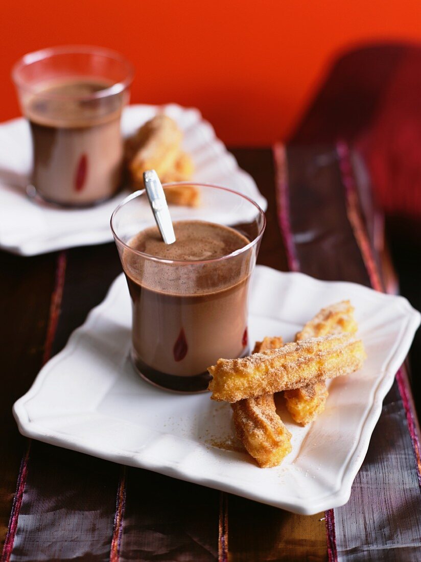 Hot chocolate and churros (Mexico)