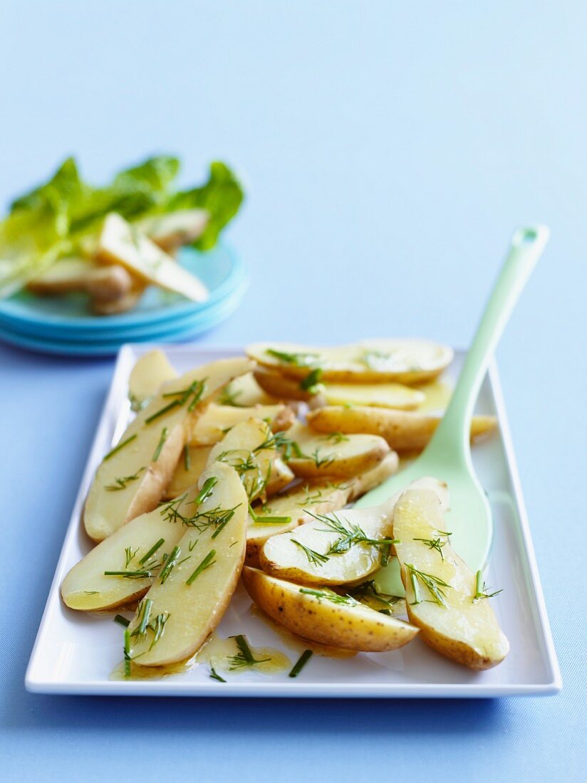 Kartoffelsalat Mit Dill Frankreich Bilder Kaufen Stockfood