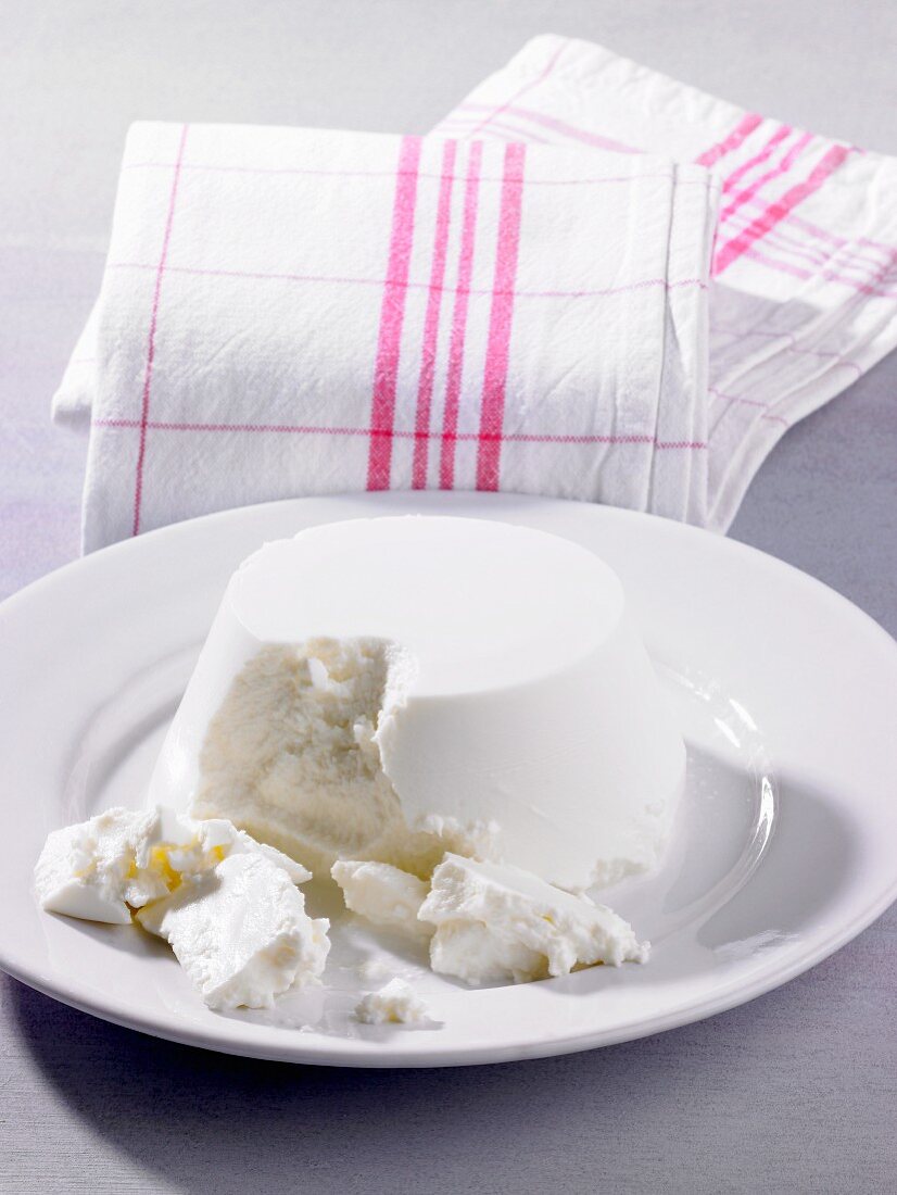 A plate of ricotta